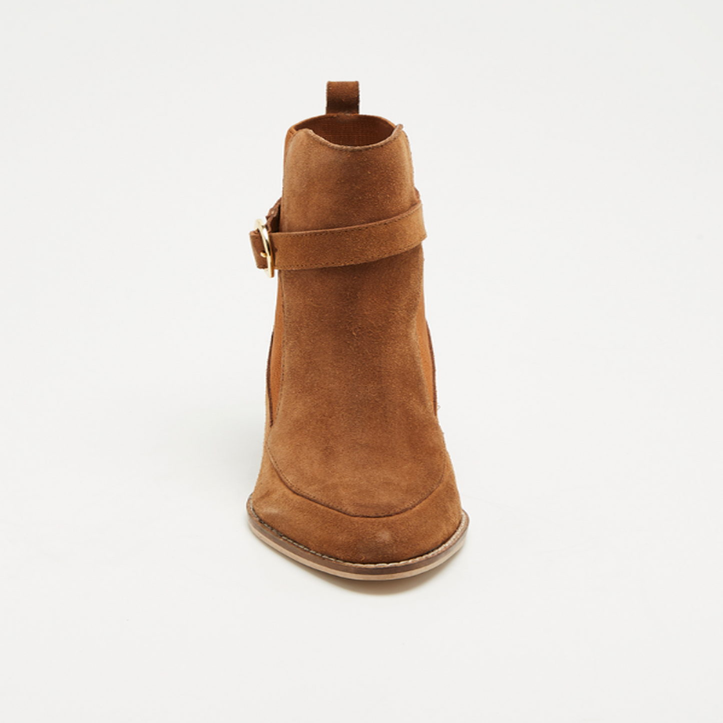 ARBELA bottines à talon en cuir camel