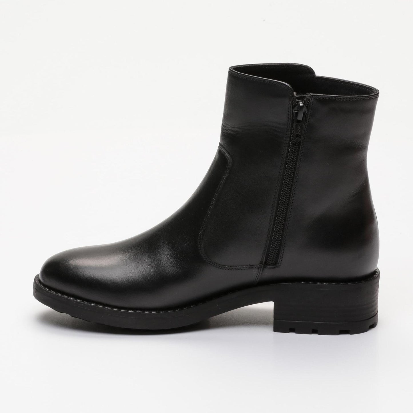 AURORE bottines à talon en cuir noir