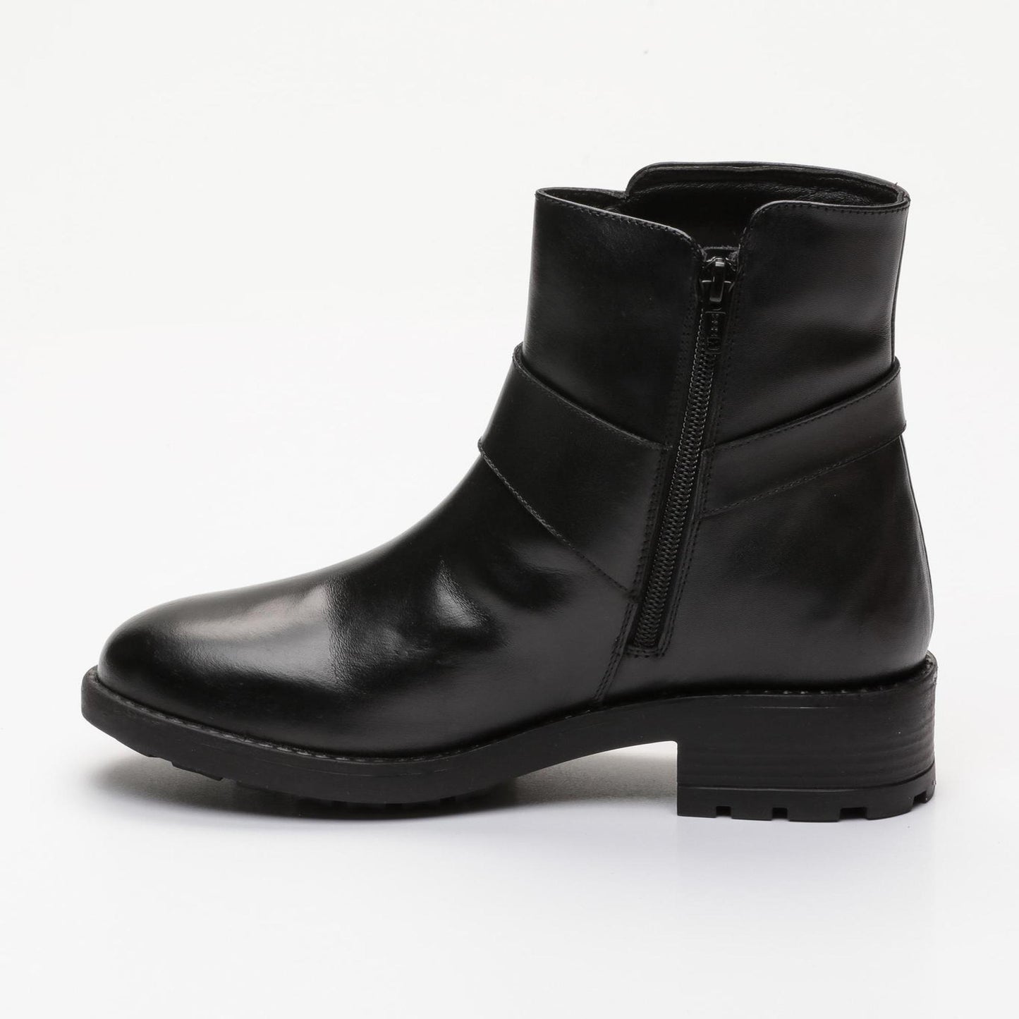 CHARLINE bottines à talon en cuir noir