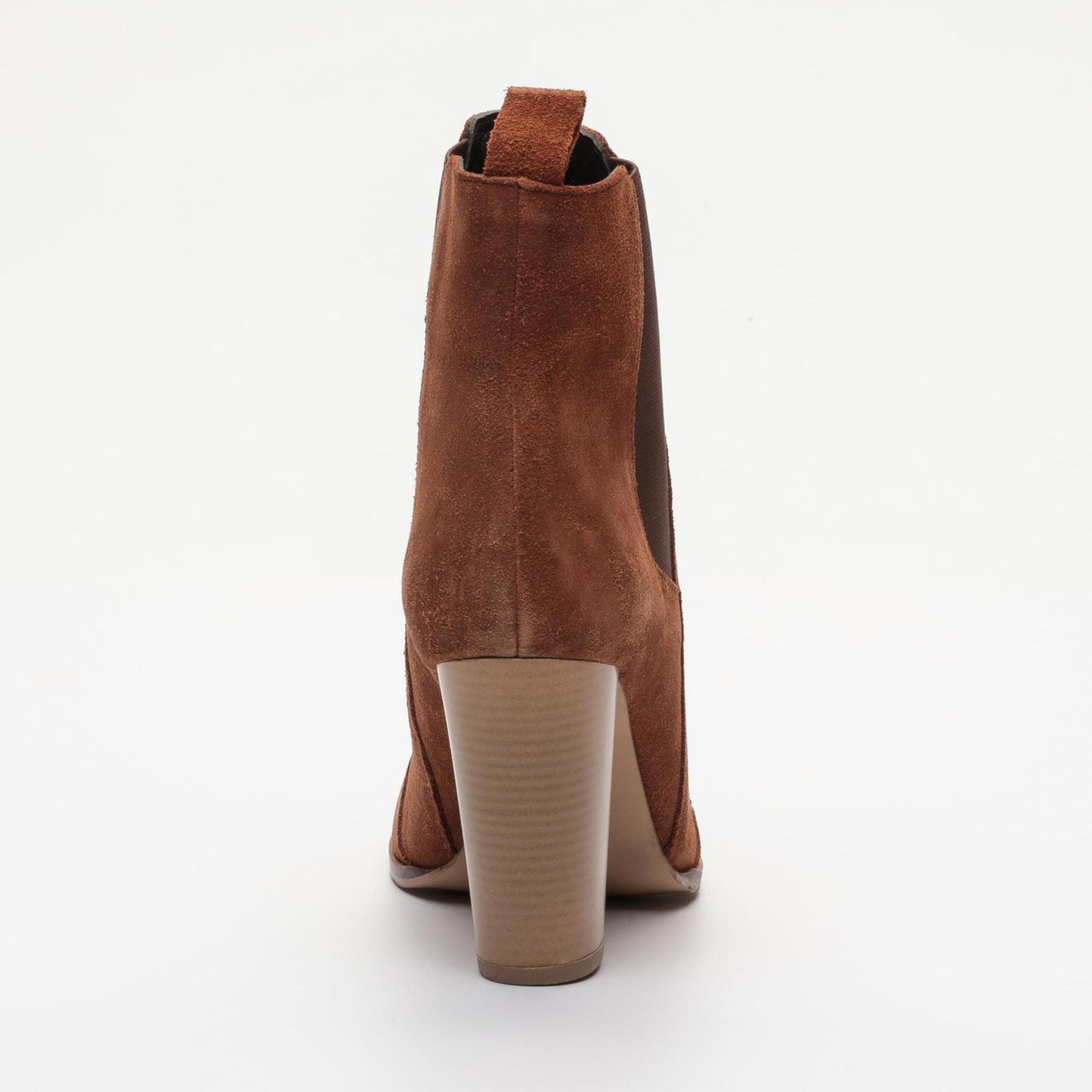 CINALA bottines à talon en cuir tabac