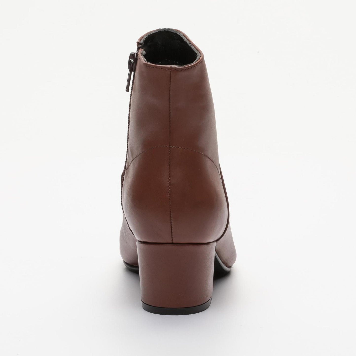 COLINE bottines à talon en cuir cognac