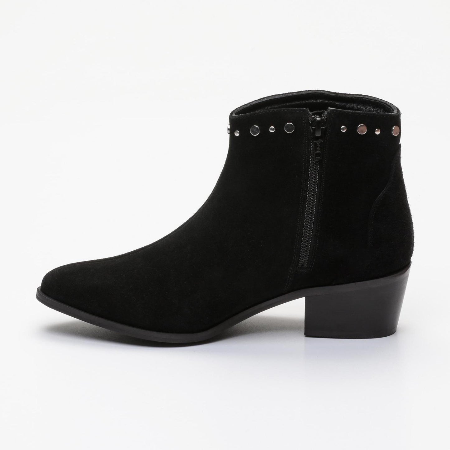 DALVA bottines à talon en cuir noir