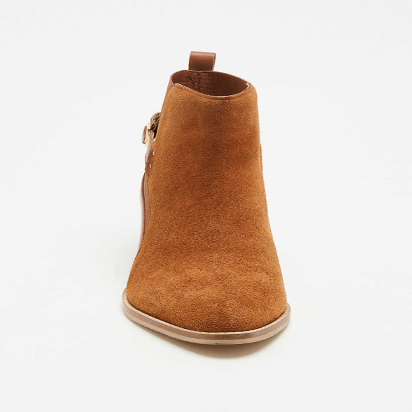 DOROTEA bottines à talon en cuir camel