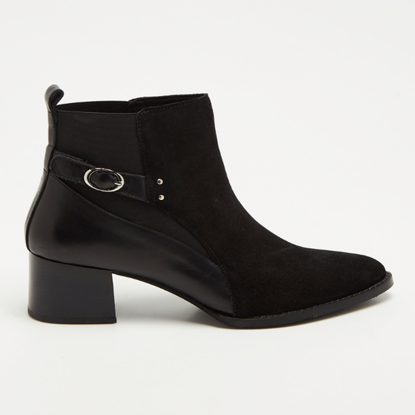 DOROTEA bottines à talon en cuir noir