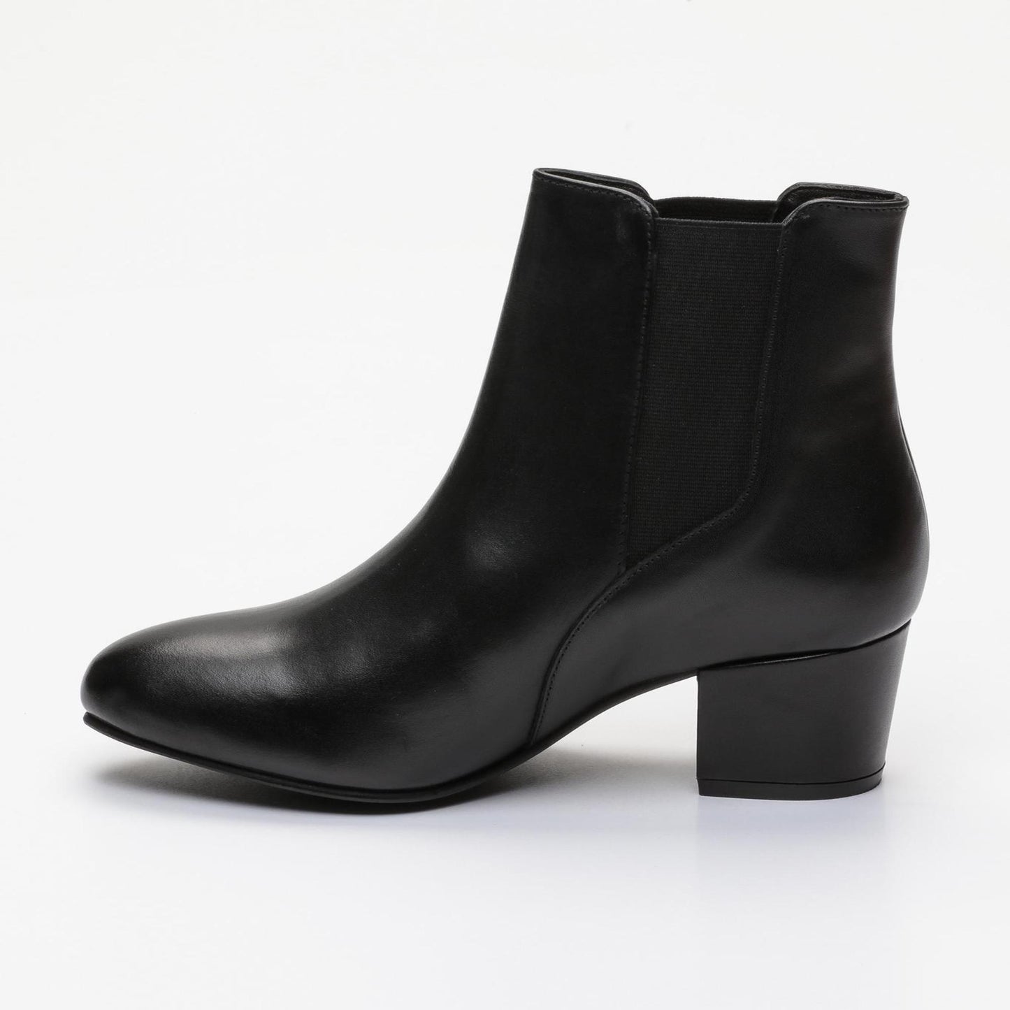 EDEN bottines à talon en cuir noir