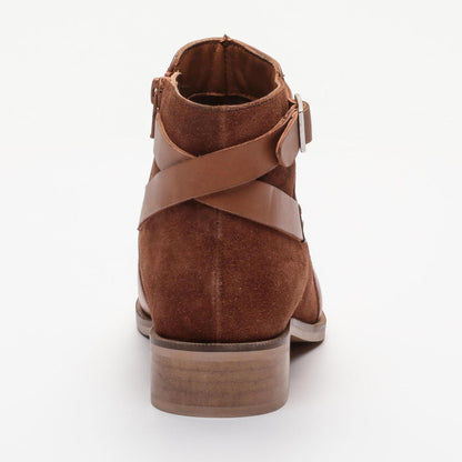 FILMORE bottines à talon en cuir camel