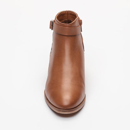 FILMORE bottines à talon en cuir camel