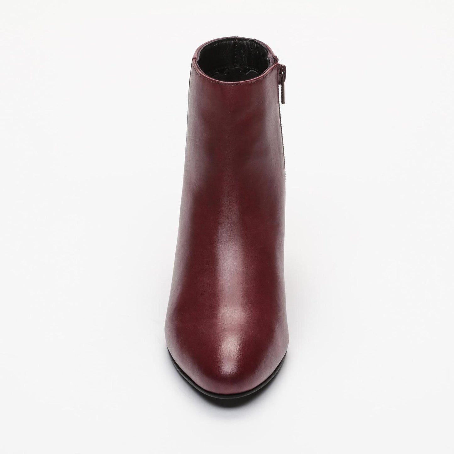 FUNSTON bottines à talon en cuir bordeaux