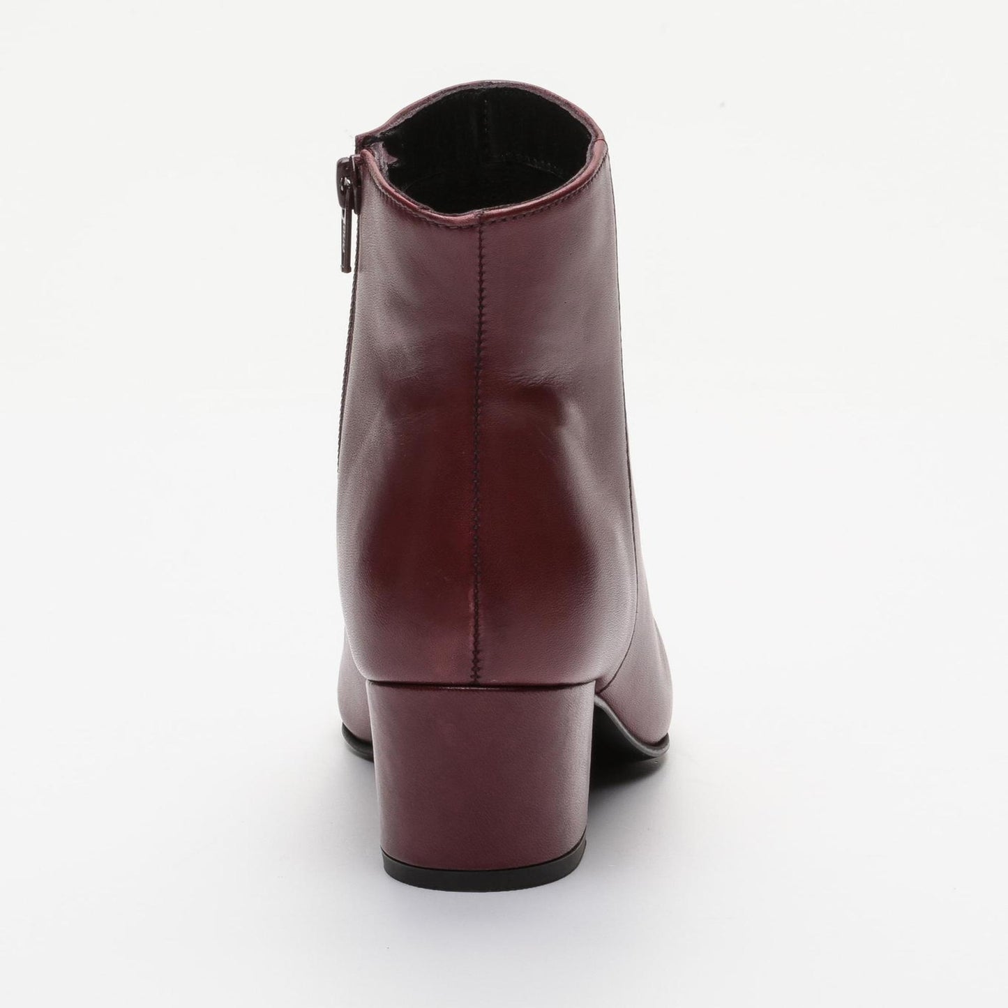 FUNSTON bottines à talon en cuir bordeaux