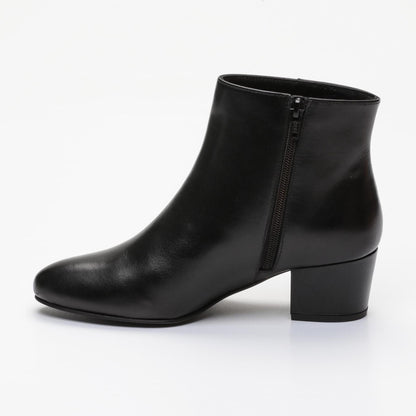 FUNSTON bottines à talon en cuir noir