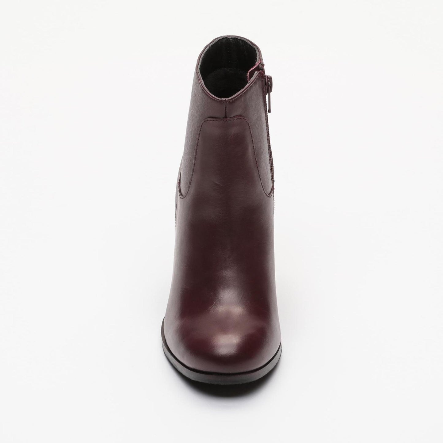 GIULIA bottines à talon en cuir bordeaux