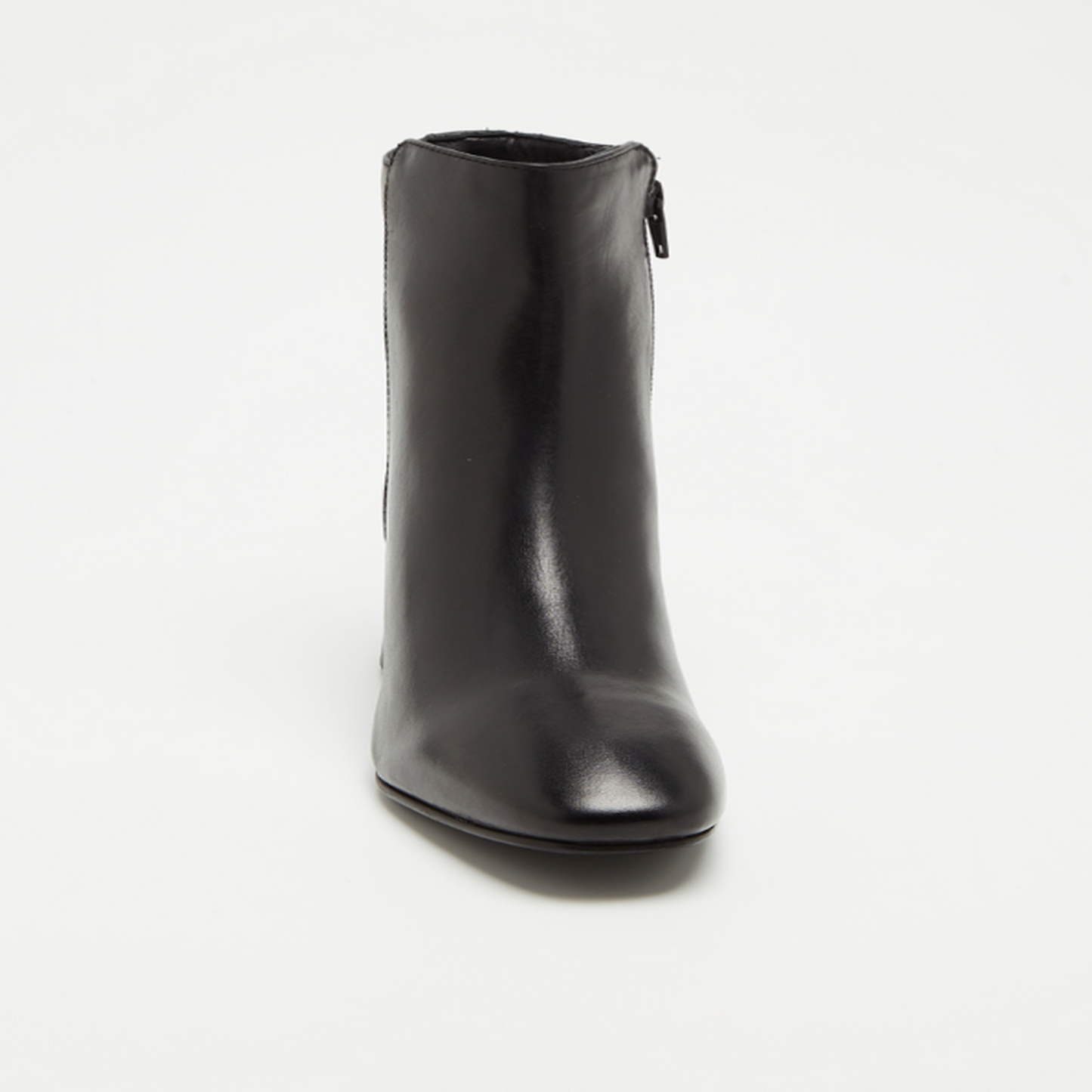 INAYA bottines à talon en cuir noir