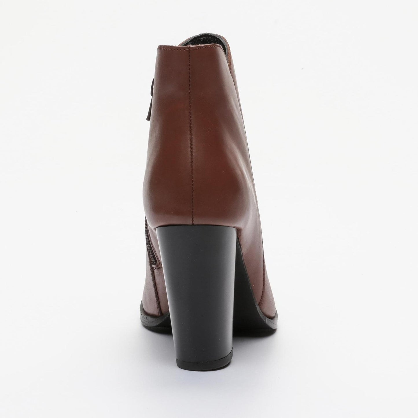 ISABELA bottines à talon en cuir cognac