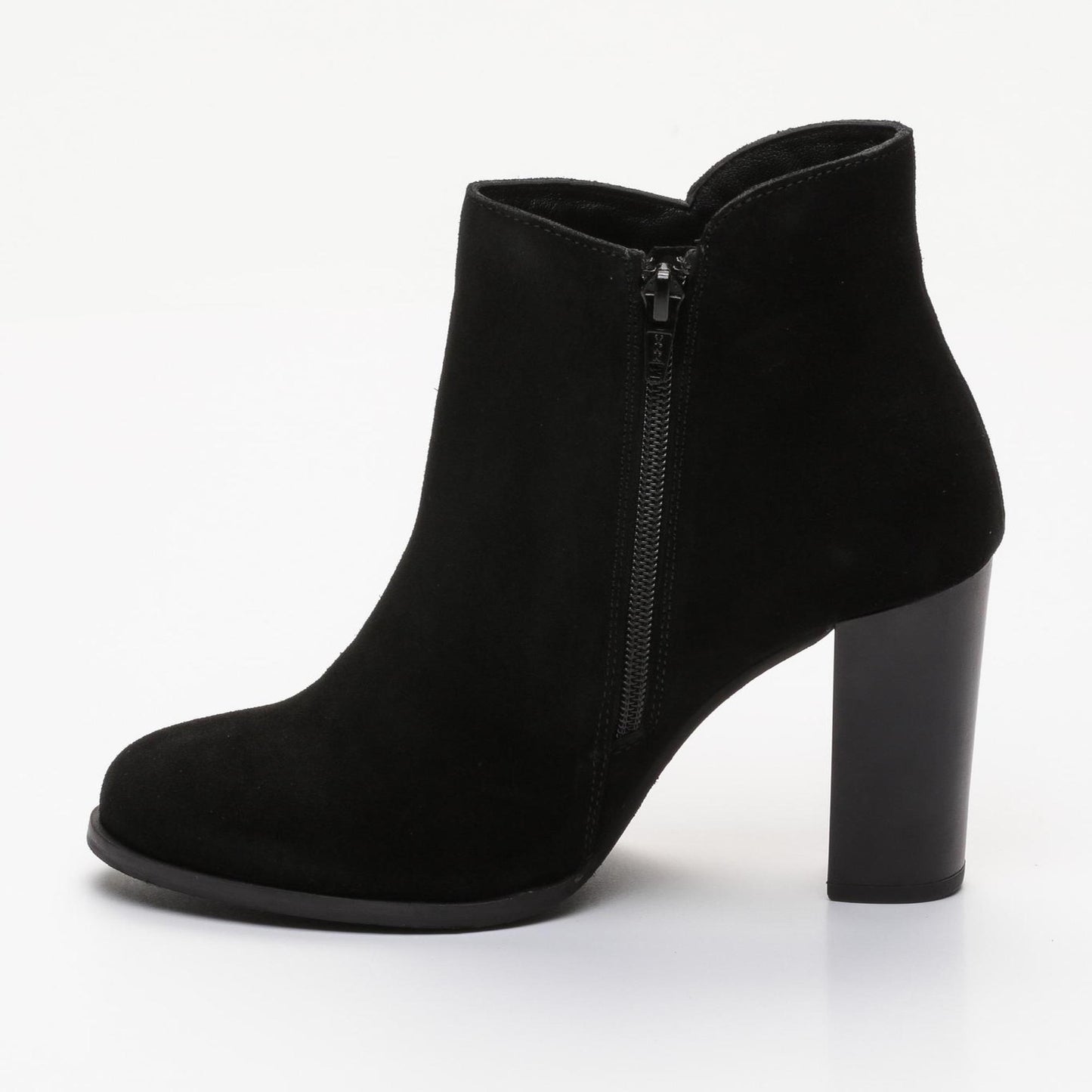 ISABELA bottines à talon en cuir noir