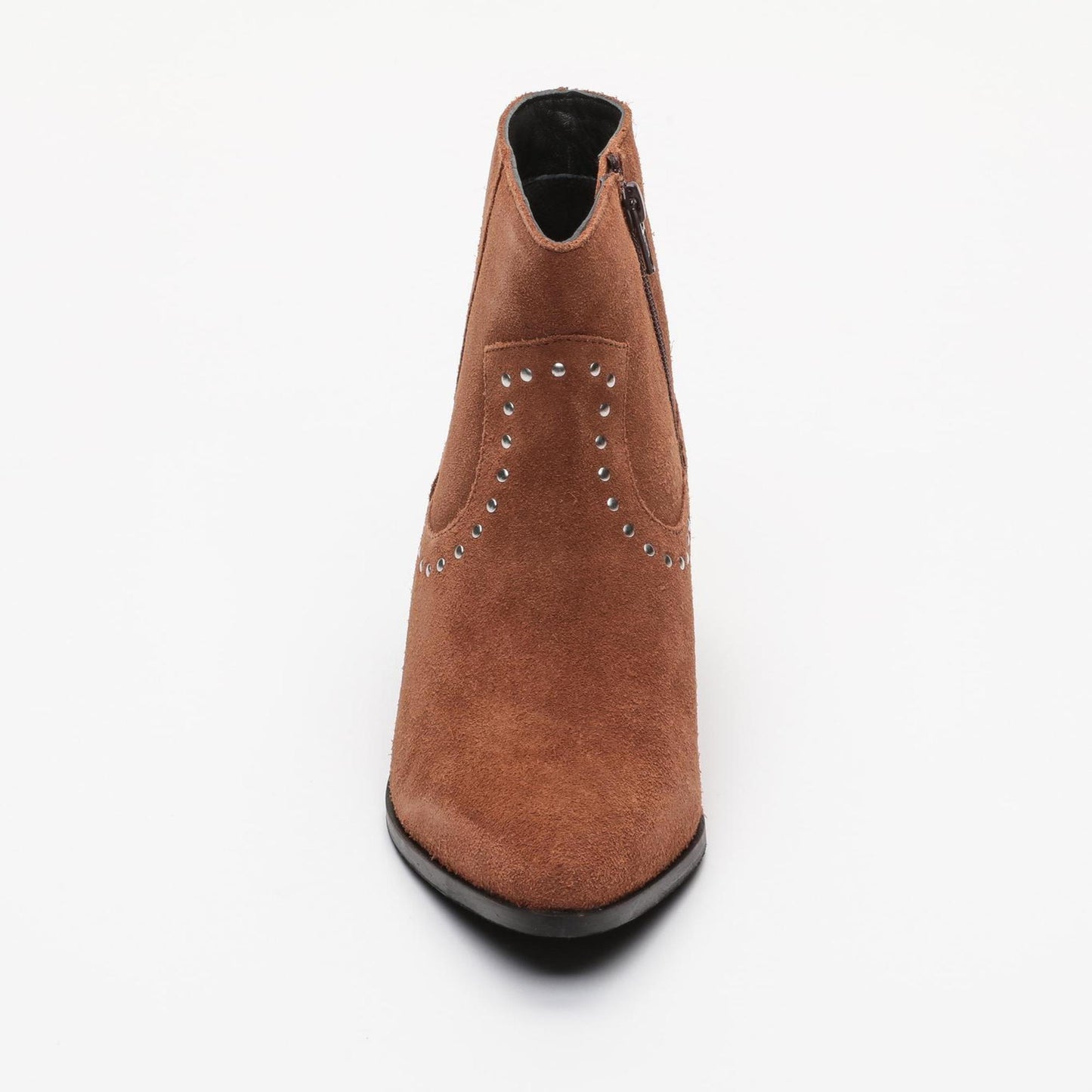 ISIA bottines à talon en cuir tabac