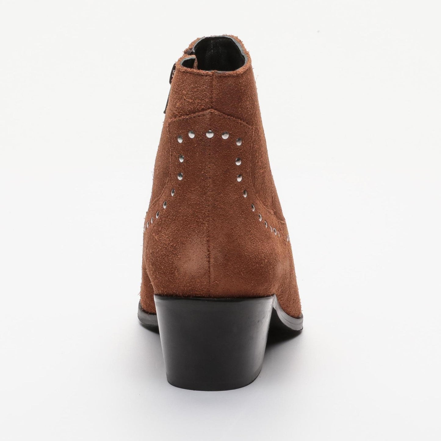 ISIA bottines à talon en cuir tabac