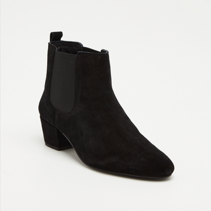 LAIDLEY bottines à talon en cuir noir