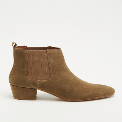 LAIDLEY bottines à talon en cuir sable