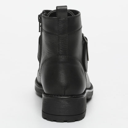 LAMIA bottines à talon en cuir noir