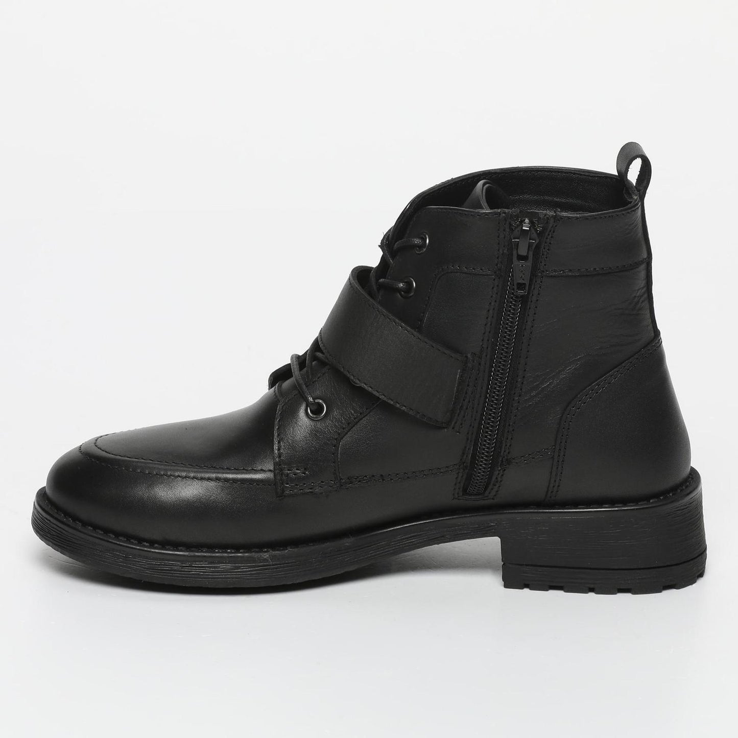 LAMIA bottines à talon en cuir noir