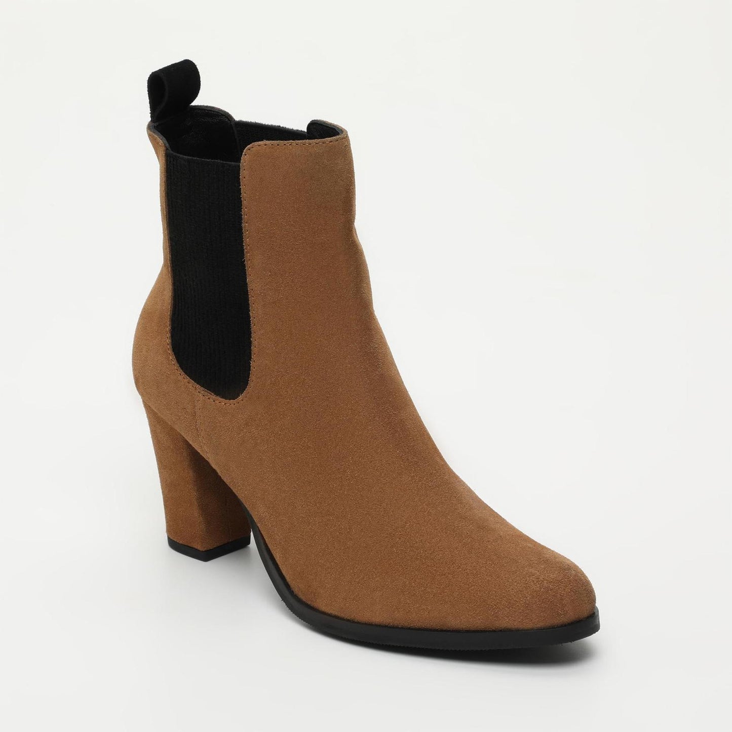 LOLA bottines à talon en cuir brun