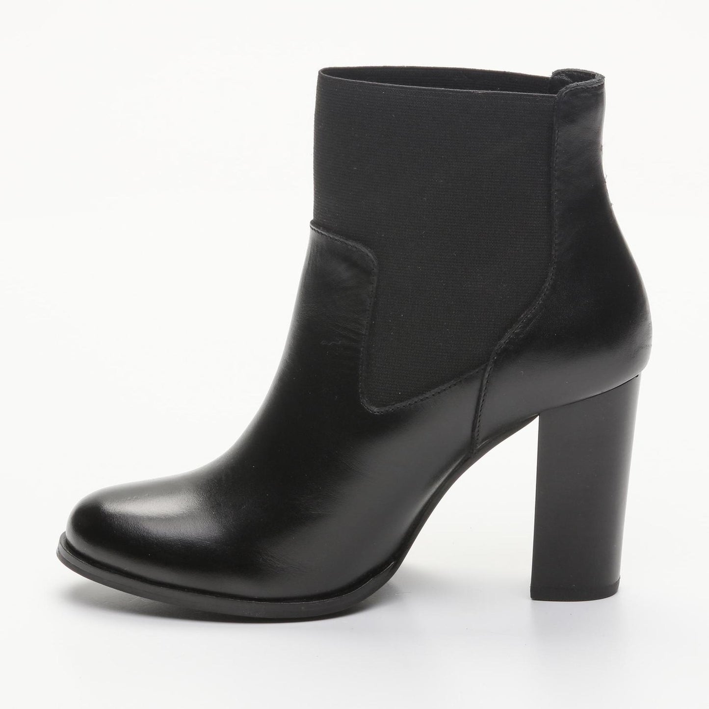 LUNA bottines à talon en cuir noir