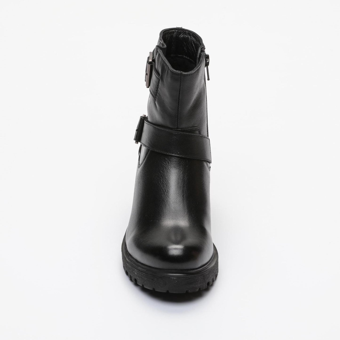 MAEVI  bottines à talon en cuir noir