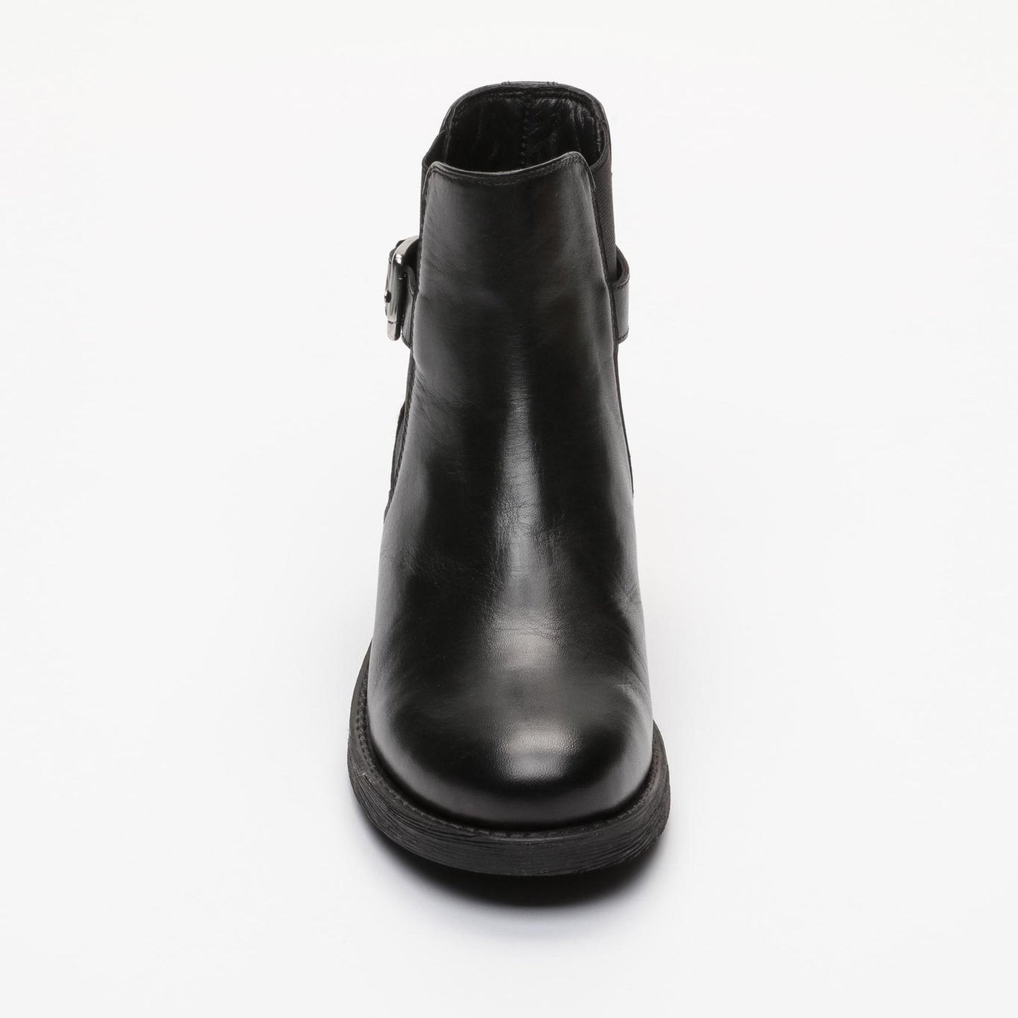 MALINAKA bottines à talon en cuir noir