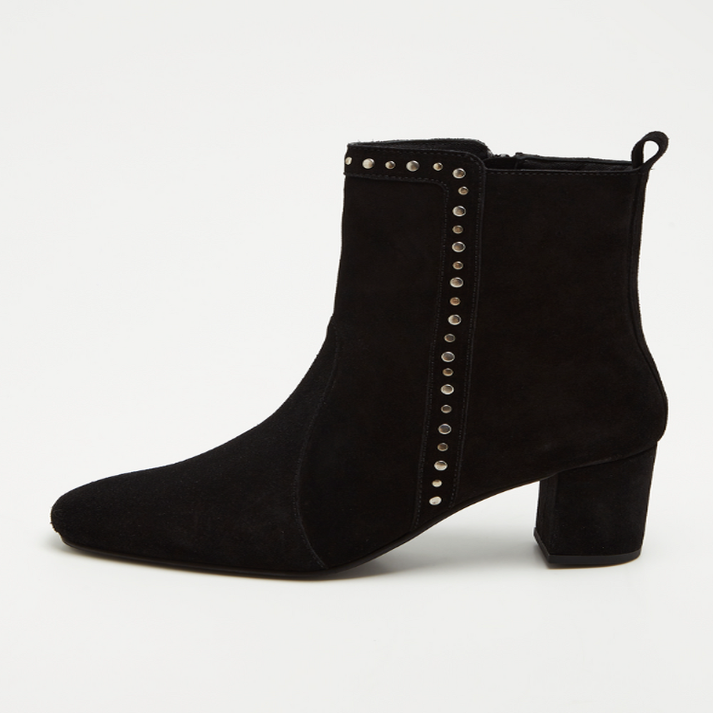 MANISA bottines à talon en cuir noir