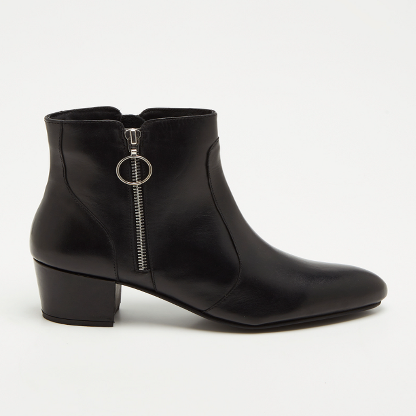 MAREEBA bottines à talon en cuir noir