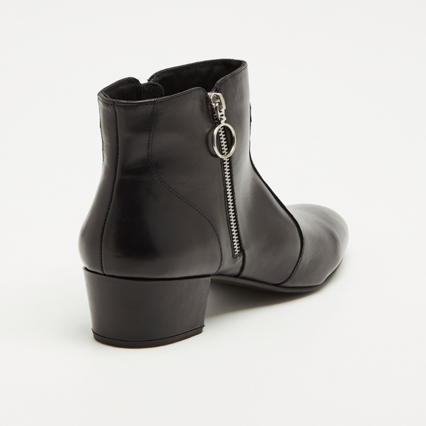 MAREEBA bottines à talon en cuir noir