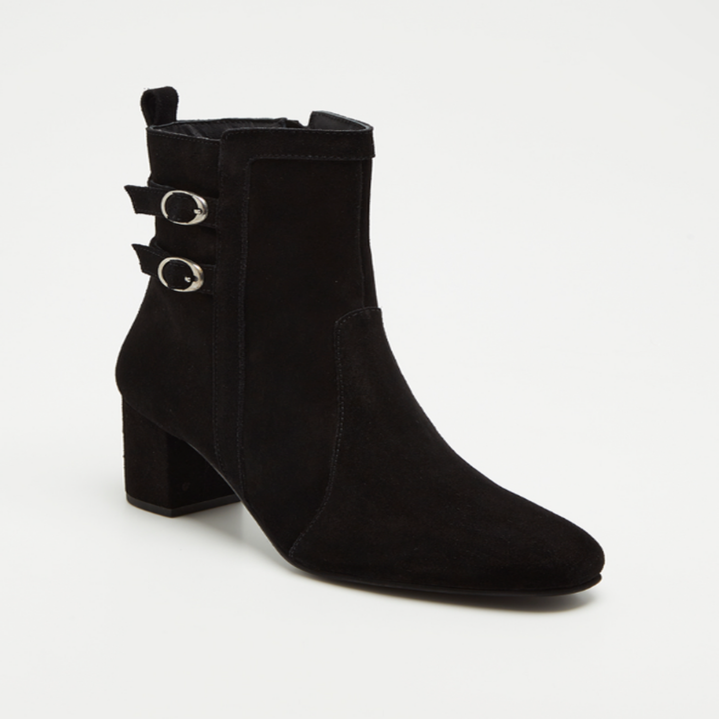 MARITA bottines à talon en cuir noir