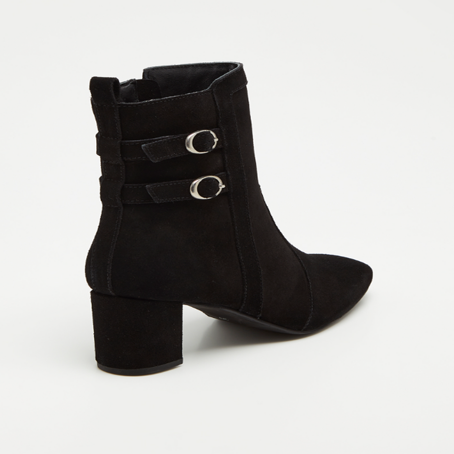 MARITA bottines à talon en cuir noir