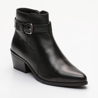 NEOLINA bottines à talon en cuir noir