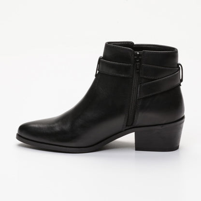 NEOLINA bottines à talon en cuir noir