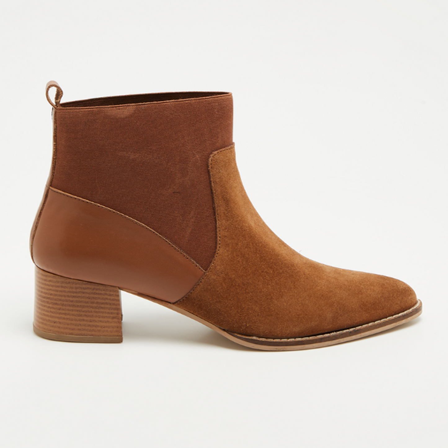 NIVALA bottines à talon en cuir camel