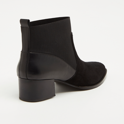 NIVALA bottines à talon en cuir noir