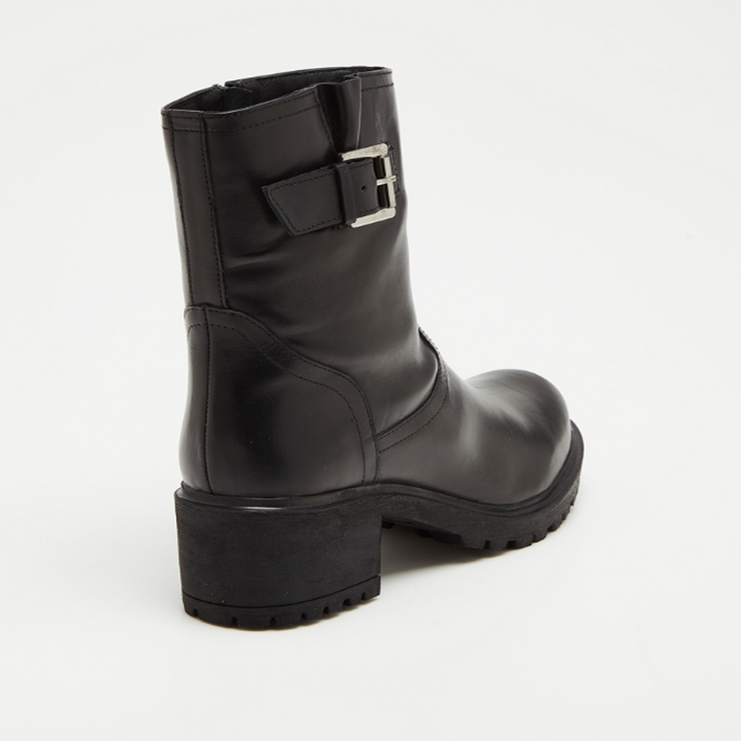 NOUR bottines à talon en cuir noir