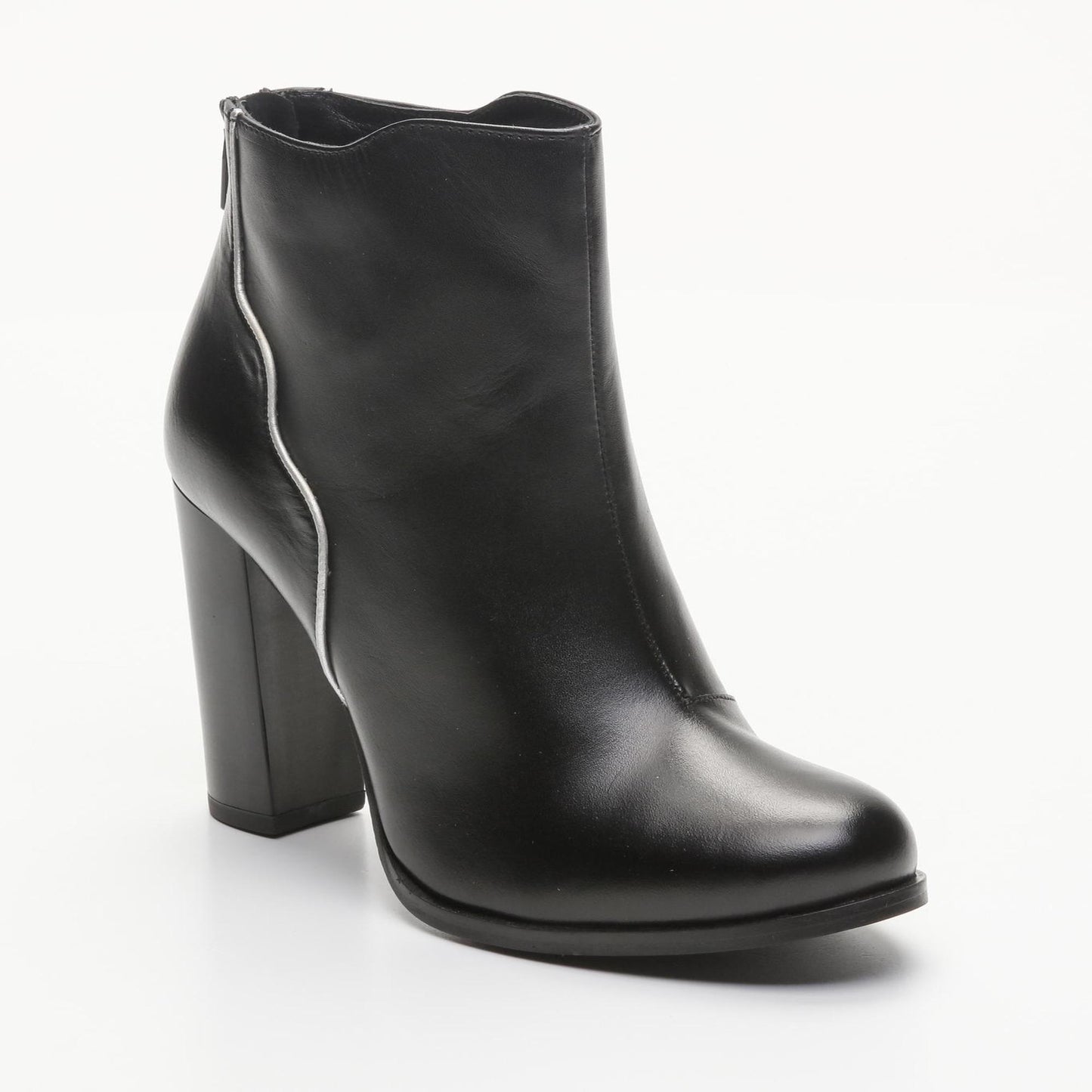 OLILIA bottines à talon en cuir noir