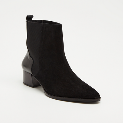 OTTA bottines à talon en cuir noir