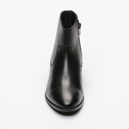 POLK bottines à talon en cuir noir