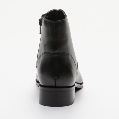 POLK bottines à talon en cuir noir