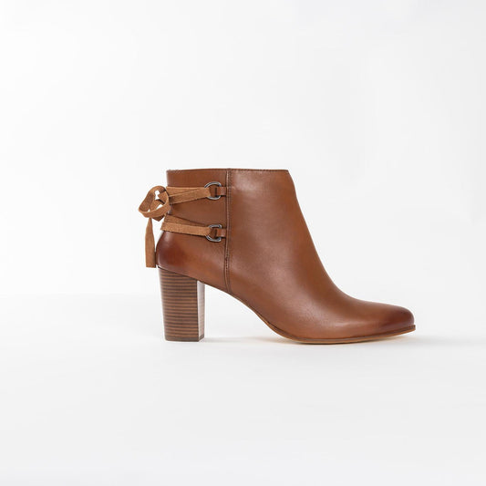 STOCKTON bottines à talon en cuir camel