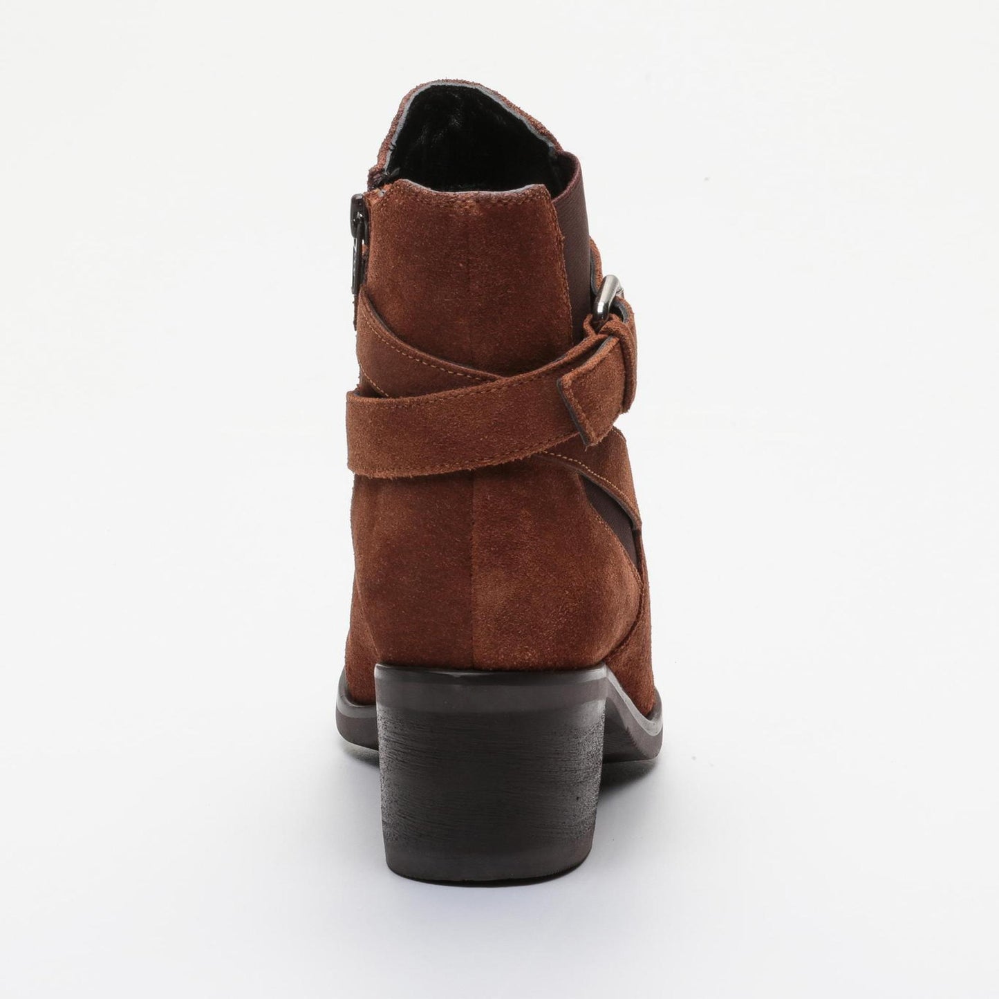 ZELIE bottines à talon en cuir tabac